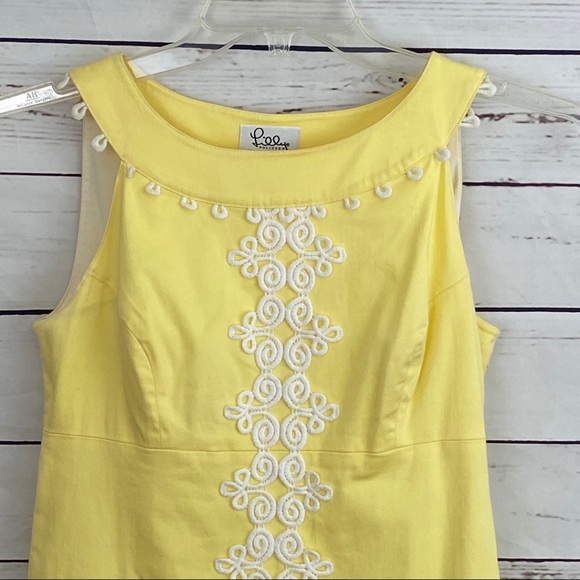 Lilly Pulitzer Yellow & White Shift Dress Size 0 - Picture 2 of 7